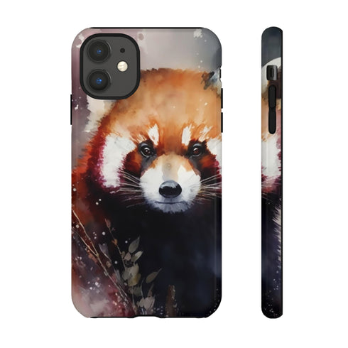 Red Panda in Watercolor - Impact Resistant Phone Case iPhone 11 Glossy